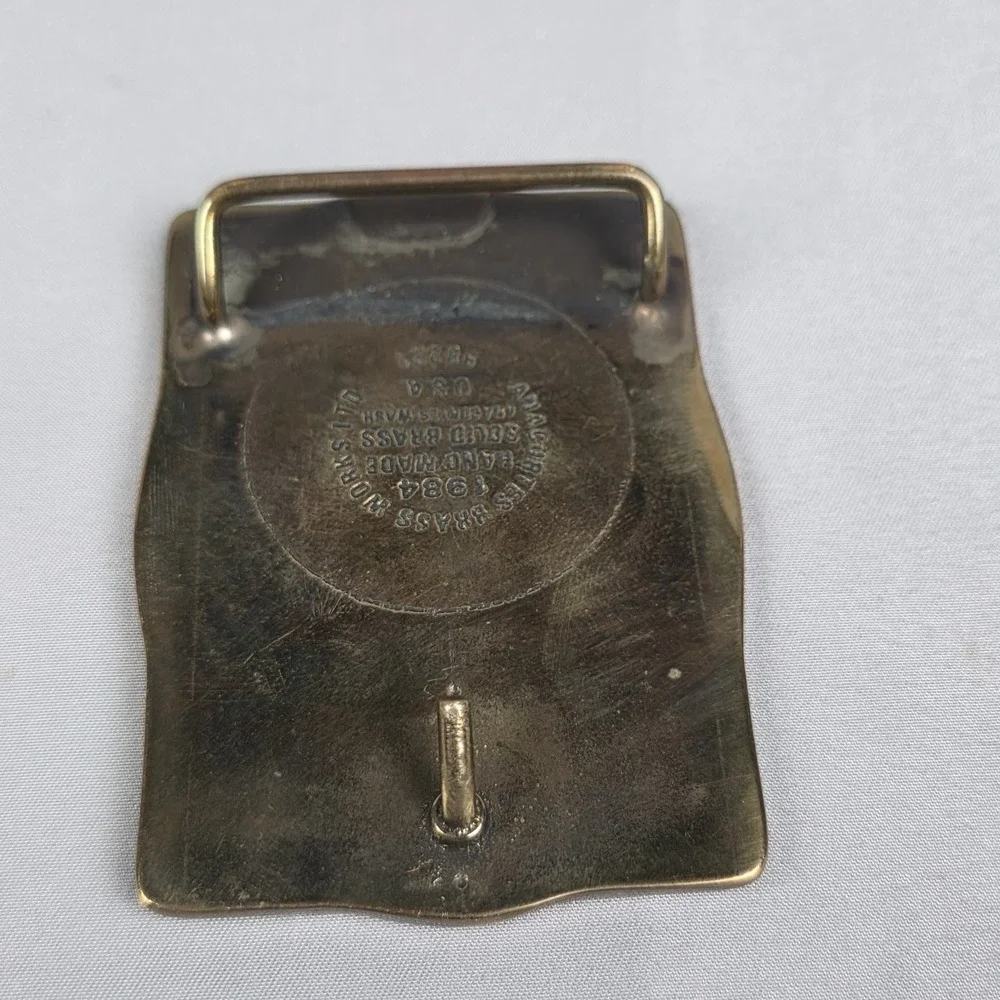 Vintage MAPCO‎ Belt Buckle North Pole Oil Refinery Solid Brass Anacortes 1980's